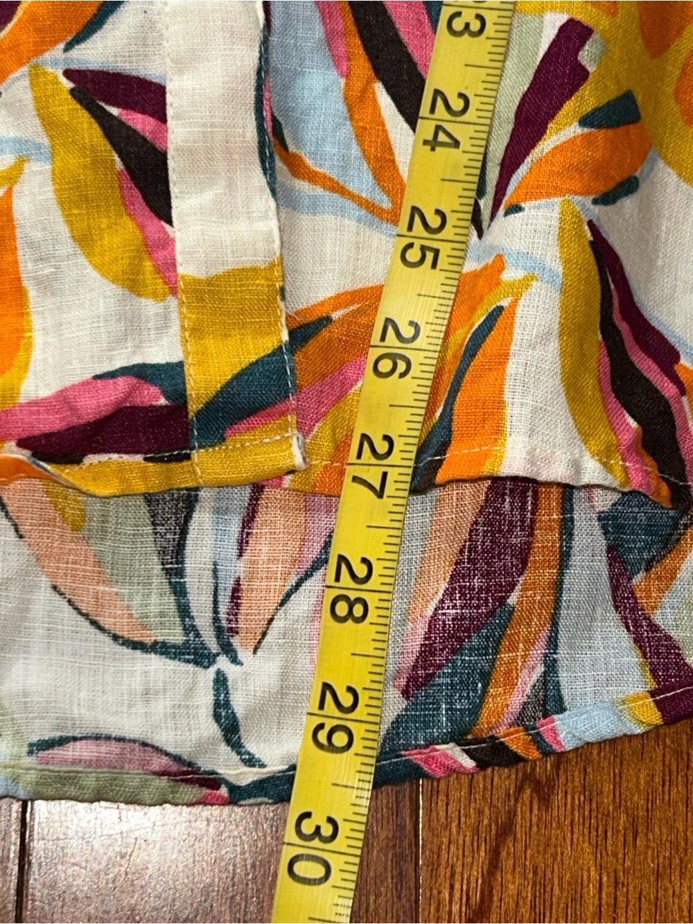 C&C Floral Linen Button-Up Top Size L Coastal - Picture 7 of 7
